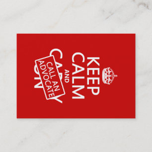 Houd Calm en roep een Advocate (in om het even wel Visitekaartje