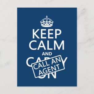 Houd Calm en roep een Agent Briefkaart