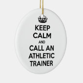 Houd Calm en roep een Athletic Trainer Keramisch Ornament (Rechts)