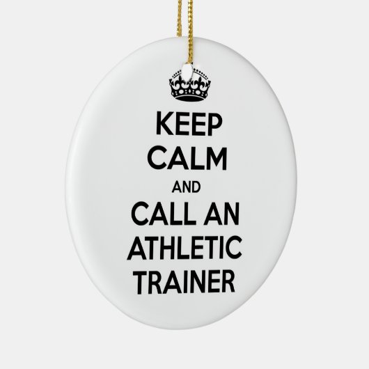 Houd Calm en roep een Athletic Trainer Keramisch Ornament (Rechts)