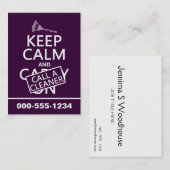 Houd Calm en roep een Cleaner Visitekaartje (Voorkant / Achterkant)