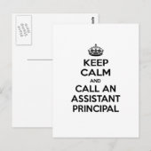 Houd Calm en roep een Medewerker Belangrijkste Briefkaart (Voorkant / Achterkant)