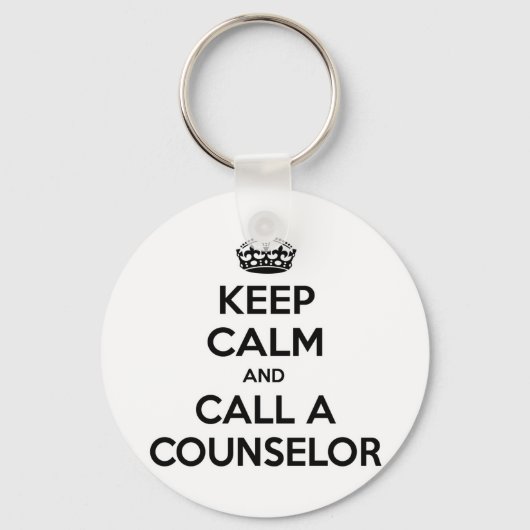 Houd Calm en roep een Raadsman Sleutelhanger (Voorkant)