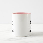 Houd Calm en roep een Verloskundige Tweekleurige Koffiemok (Center)