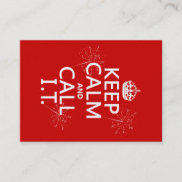 Houd Calm en roep IT (om het even welke kleur) Visitekaartje