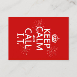 Houd Calm en roep IT (om het even welke kleur) Visitekaartje