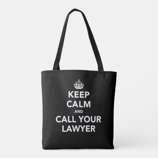 Houd Calm en roep uw advocaat-Canvas tas (Achterkant)