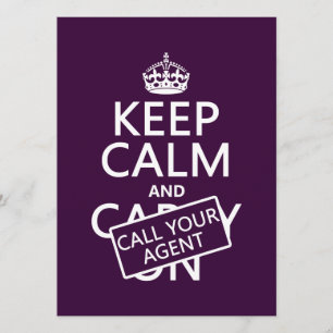 Houd Calm en roep Uw Agent (om het even welke kleu Kaart