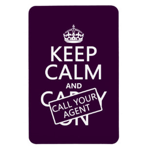 Houd Calm en roep Uw Agent (om het even welke kleu Magneet