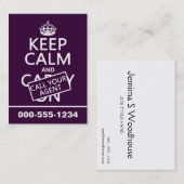 Houd Calm en roep Uw Agent (om het even welke kleu Visitekaartje (Voorkant / Achterkant)