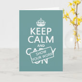 Houd Calm en Show Uw Werk (om het even welke kleur Kaart (Gele Bloem)