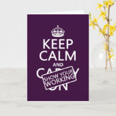 Houd Calm en Show Uw Werken (om het even welke kle Kaart (Gele Bloem)