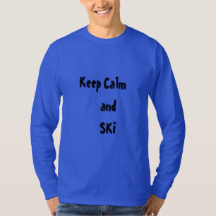 Houd Calm en SKI Citaat Mannen T-shirt