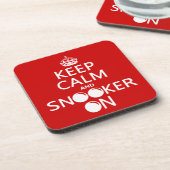 Houd Calm en Snooker aan (alle kleuren) Onderzetter (Linkerzijde)