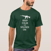 Houd Calm en Soldaat op T-shirt (Voorkant)