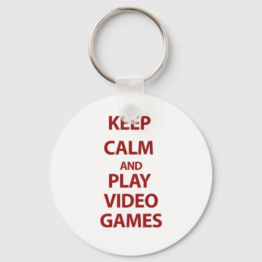 Houd Calm en Speel Videogames Sleutelhanger (Voorkant)