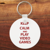 Houd Calm en Speel Videogames Sleutelhanger (Voorkant)