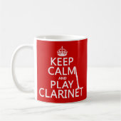 Houd Calm en Spel Clarinet (om het even welke acht Koffiemok (Links)