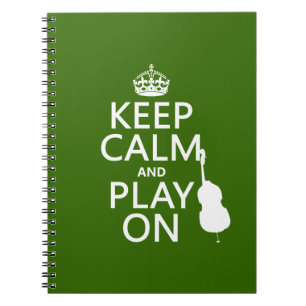 Houd Calm en Spel op (cello) (om het even welke kl Notitieboek