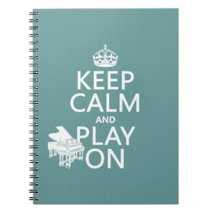 Houd Calm en Spel op (Piano) (om het even welke ac Notitieboek