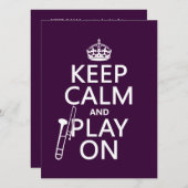 Houd Calm en Spel op (Trombone) (om het even welke Kaart (Voorkant / Achterkant)