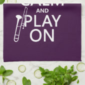 Houd Calm en Spel op (Trombone) (om het even welke Theedoek (Gevouwen)