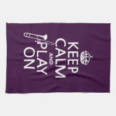 Houd Calm en Spel op (Trombone) (om het even welke Theedoek (Horizontaal)