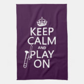 Houd Calm en Spel op (Trombone) (om het even welke Theedoek (Verticaal)