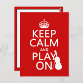 Houd Calm en Spel op (viool) (om het even welke kl Briefkaart (Voorkant / Achterkant)
