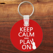 Houd Calm en Spel op (viool) (om het even welke kl Sleutelhanger (Voorkant)
