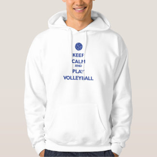 Houd Calm en Spel Volleyball (reflex blauw) Hoodie