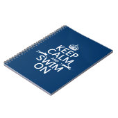 Houd Calm en Swim aan (in om het even welke kleur) Notitieboek (Linkerzijde)