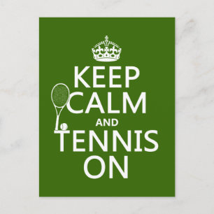 Houd Calm en Tennis aan (om het even welke achterg Briefkaart