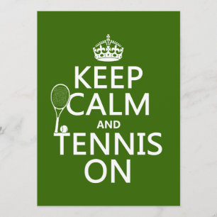 Houd Calm en Tennis aan (om het even welke achterg Kaart