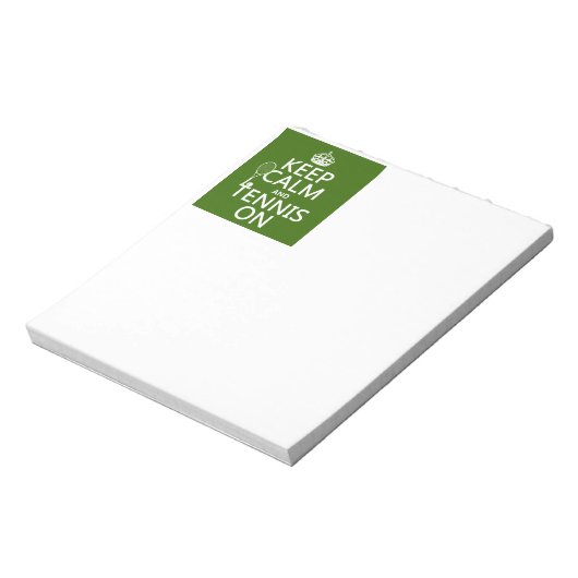 Houd Calm en Tennis aan (om het even welke achterg Notitieblok (Linkerzijde)