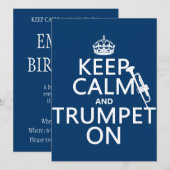 Houd Calm en Trumpet aan (om het even welke achter Kaart (Voorkant / Achterkant)