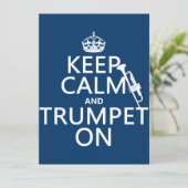 Houd Calm en Trumpet aan (om het even welke achter Kaart (Staand voorkant)