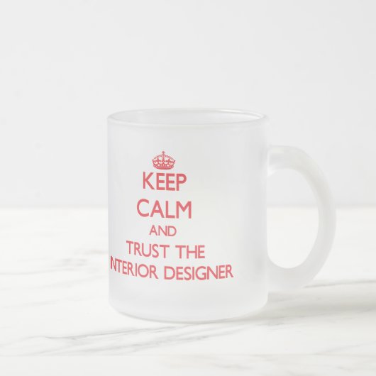 Houd Calm en vertrouw op de Binnenlandse Ontwerper Matglas Koffiemok (Rechts)