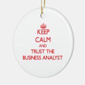 Houd Calm en vertrouw op de Business Analyst Keramisch Ornament (Links)