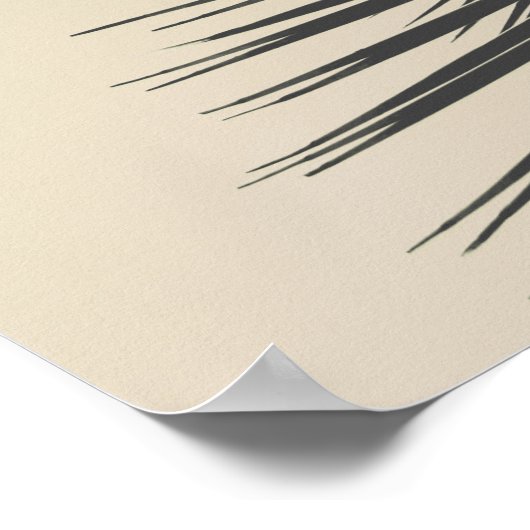 Houd CALM en verwijder onder het  strand van Palme Poster (Hoek)