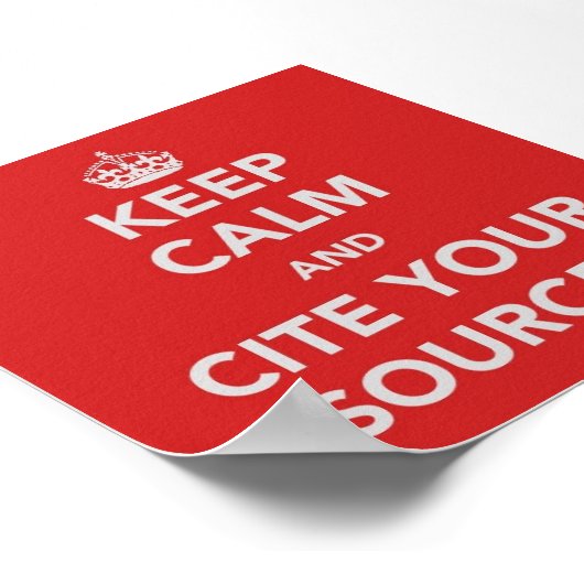 Houd Calm en verwijder uw Poster Bronnen (Hoek)