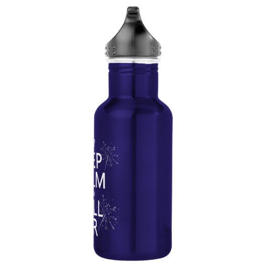 Houd Calm en Vraag u (om het even welke kleur) Waterfles (Rechts)