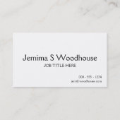 Houd Calm en Wax aan (om het even welke achtergron Visitekaartje (Achterkant)