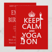 Houd Calm en Yoga aan (pas kleuren aan) Kaart (Voorkant / Achterkant)