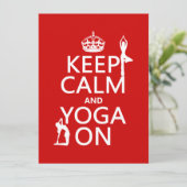 Houd Calm en Yoga aan (pas kleuren aan) Kaart (Staand voorkant)