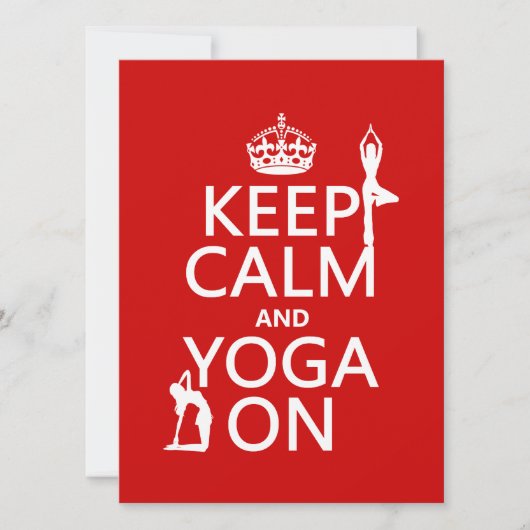 Houd Calm en Yoga aan (pas kleuren aan) Kaart (Voorkant)