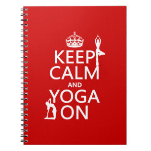 Houd Calm en Yoga aan (pas kleuren aan) Notitieboek