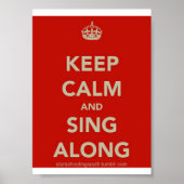 Houd Calm en Zing Along Poster (Voorkant)
