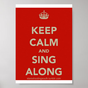 Houd Calm en Zing Along Poster