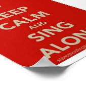 Houd Calm en Zing Along Poster (Hoek)